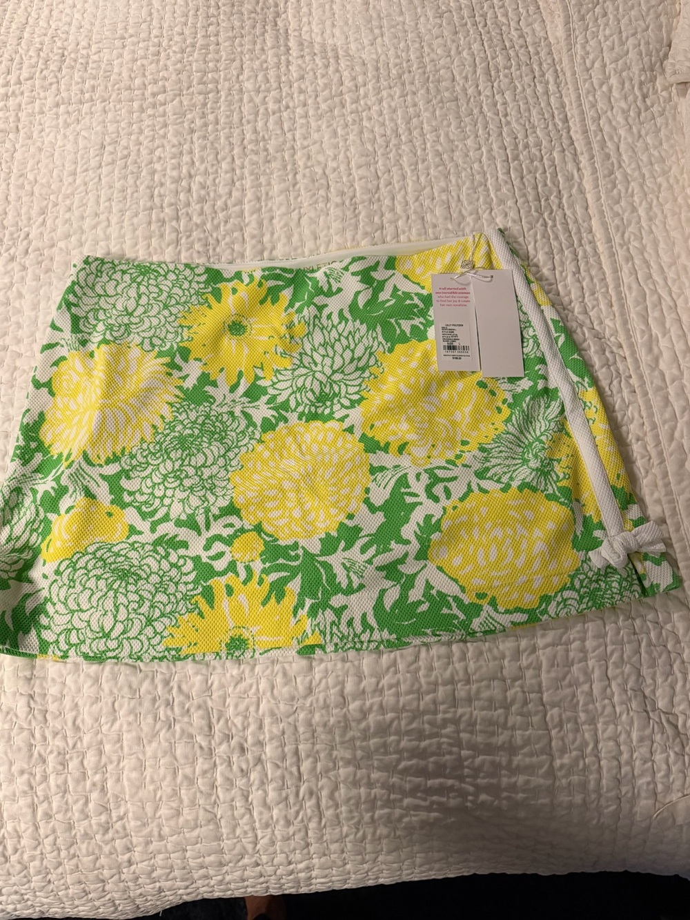 Yellow & Green Floral Women's Skort